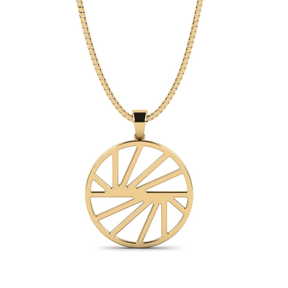 Or Jaune 9k Pendentif pour homme Thicizated