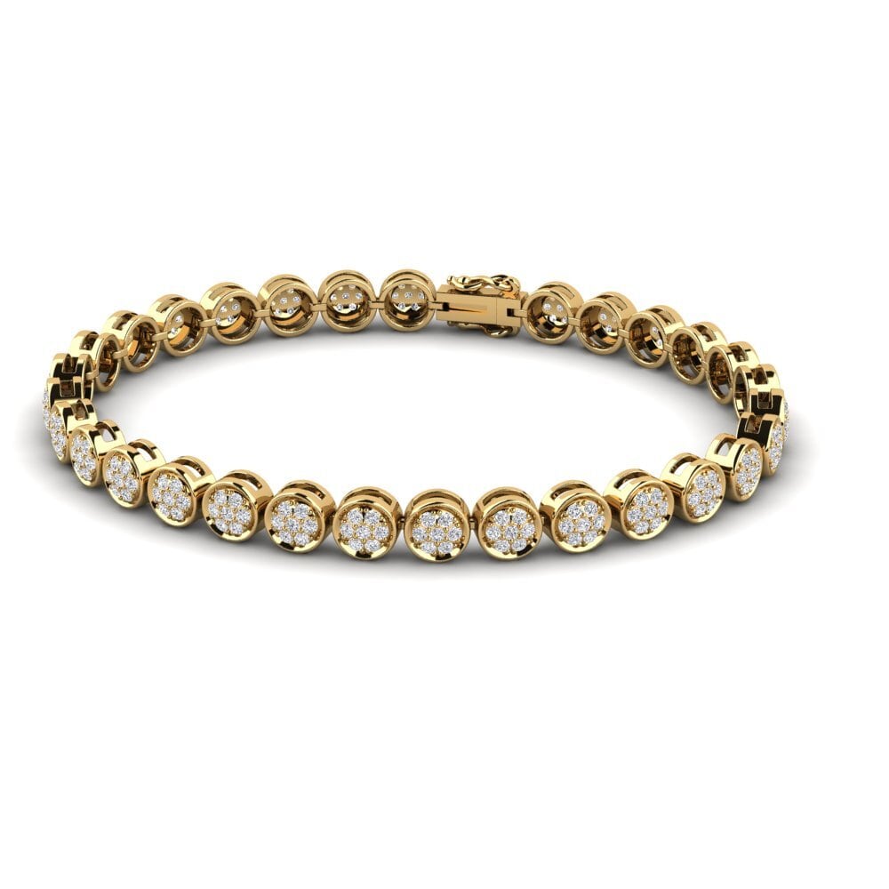 18ct Yellow Gold Lab Grown Diamond Men's Bracelet Vrombissant