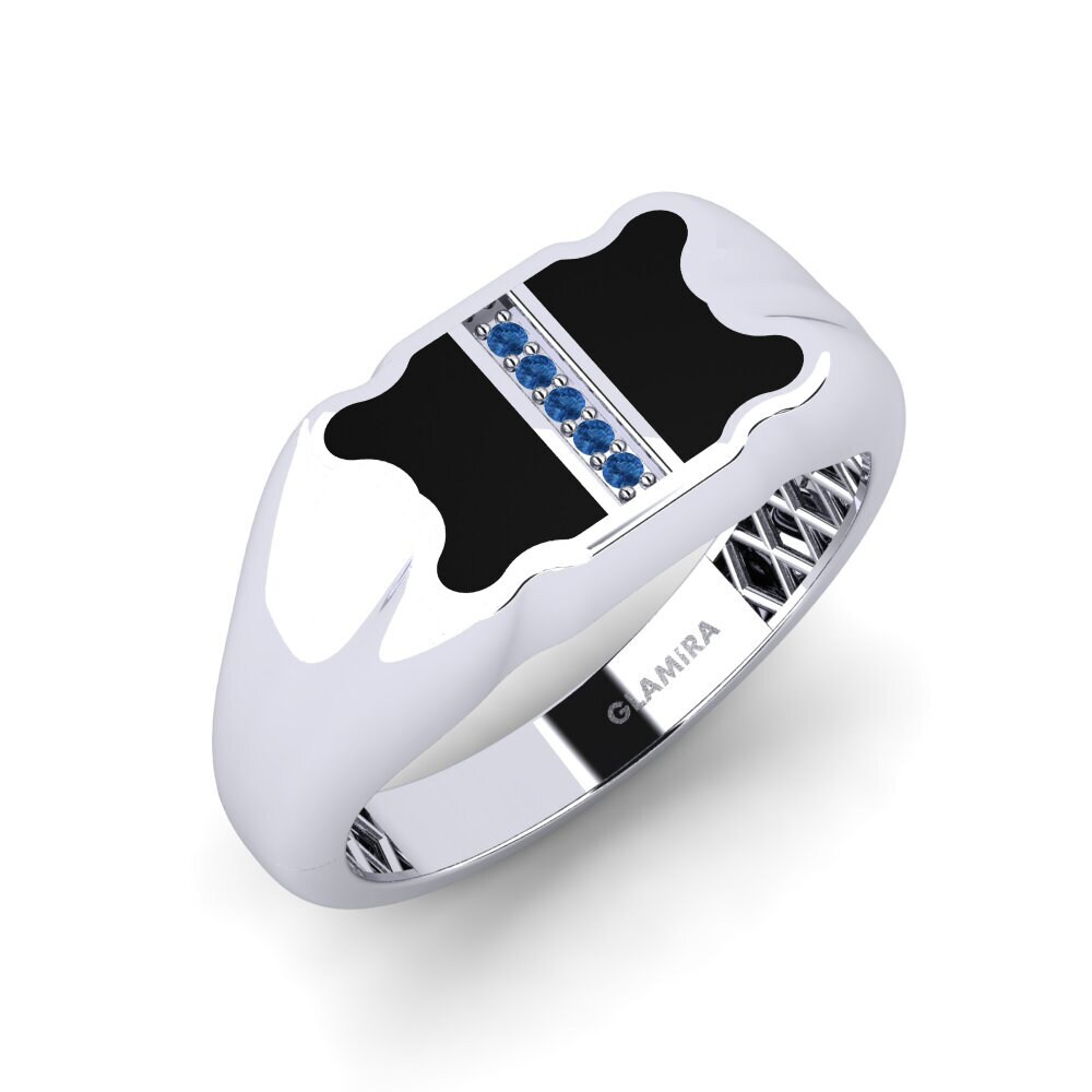 Zircone Bleu Foncé Bague pour homme Xenalu