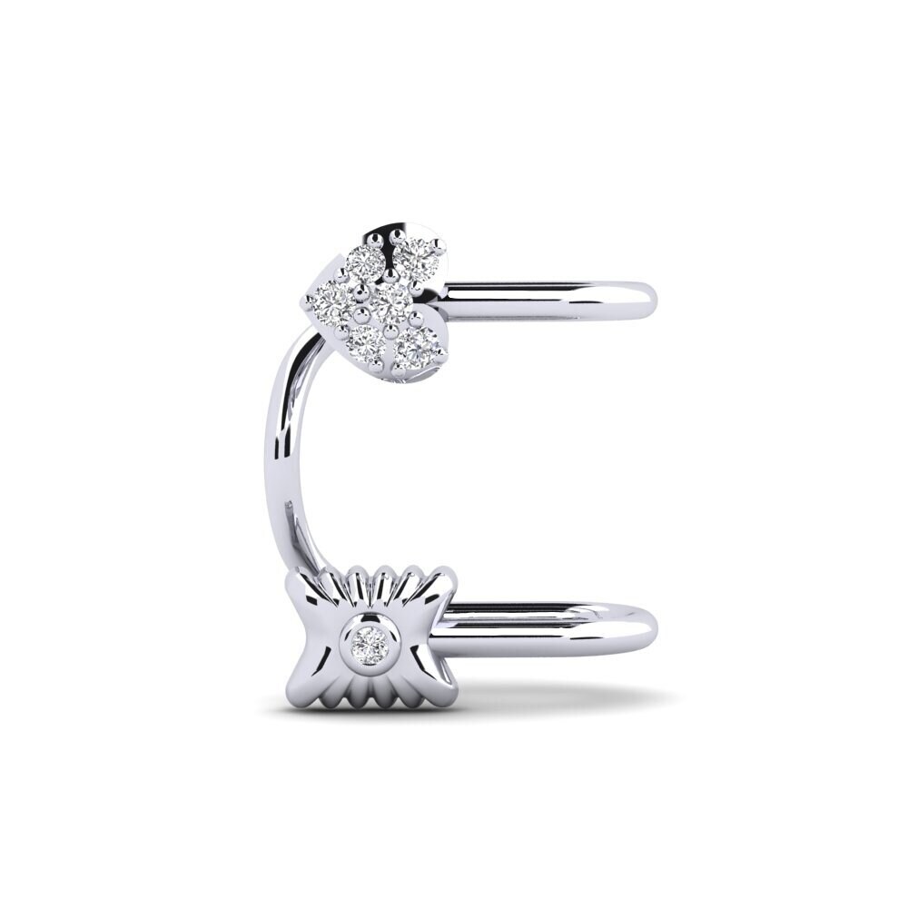 Compre Pendiente de mujer Bylle en corte Redondo 0.068 Quilates 14k Oro ...