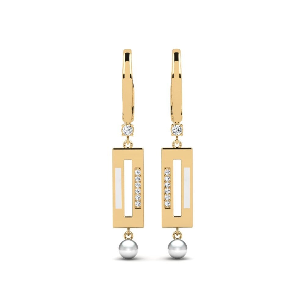 Pendientes Circonita Perlas