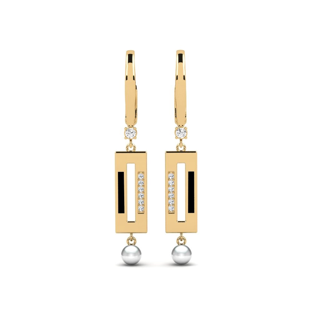 Pendientes Moissanita Perlas