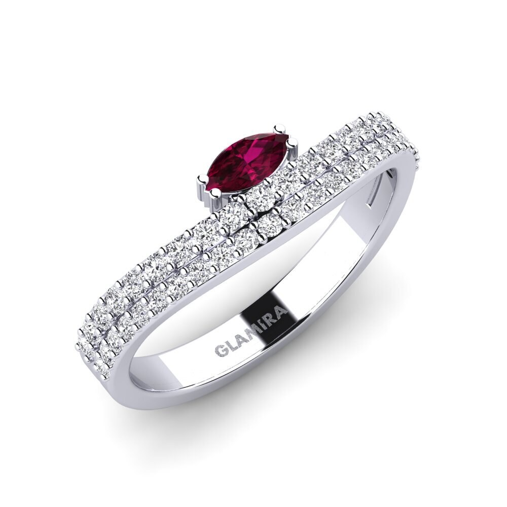 Marquise Rhodolite Garnet Engagement Ring Hiliomodi