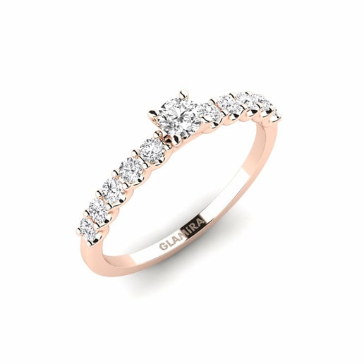 Ring Institutionalize 585 Rose Gold & White Sapphire