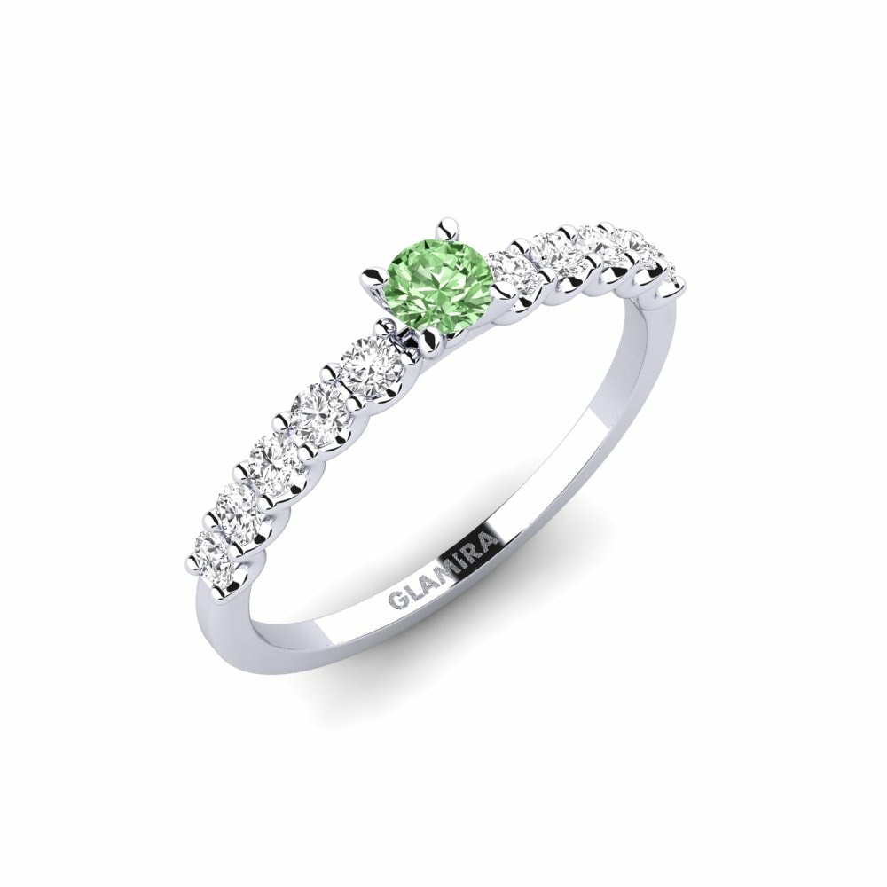 Green Diamond Engagement Ring Institutionalize