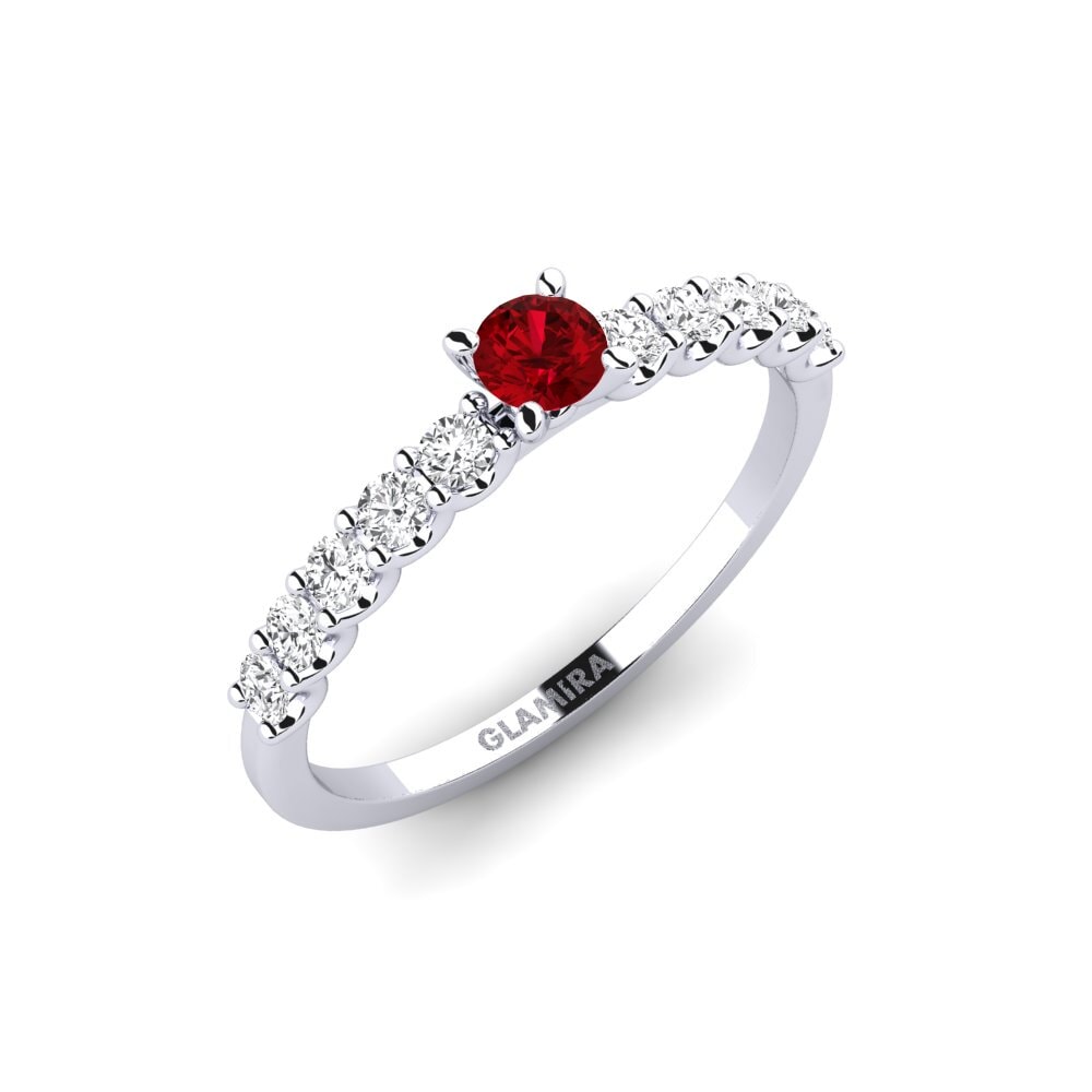 Red Zirconia Engagement Ring Institutionalize