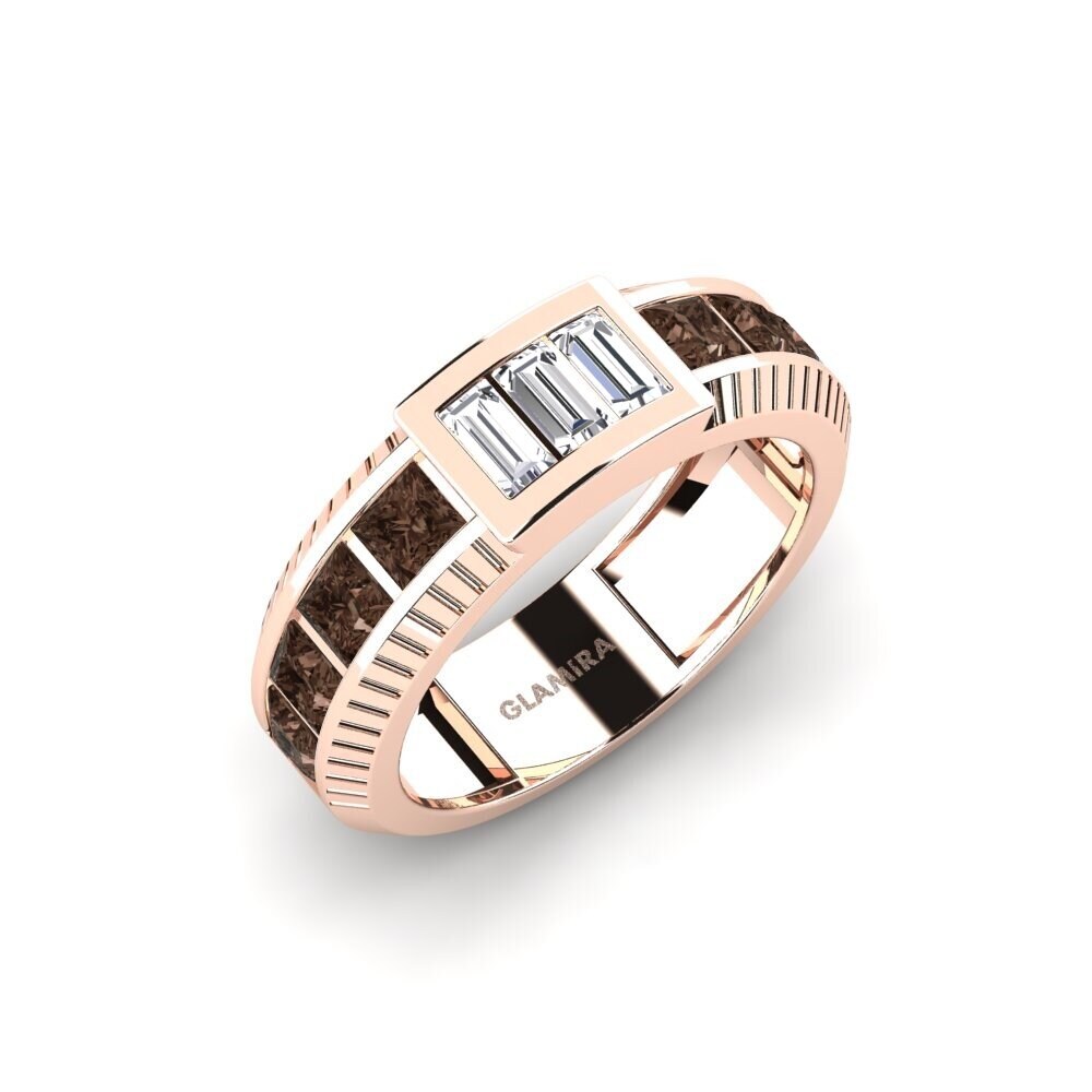Or rose 14k Quartz Fumé Bague Irrelevantly