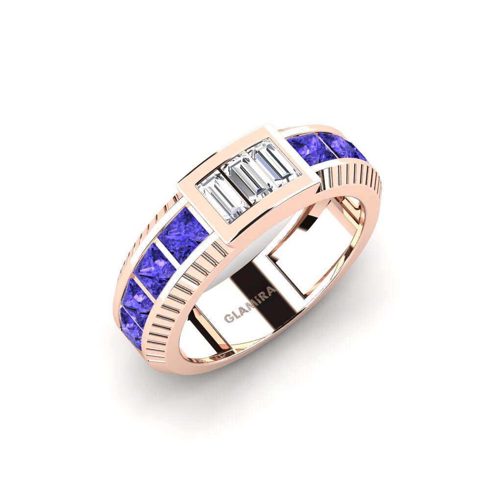 Or rose 14k Tanzanite Bague Irrelevantly