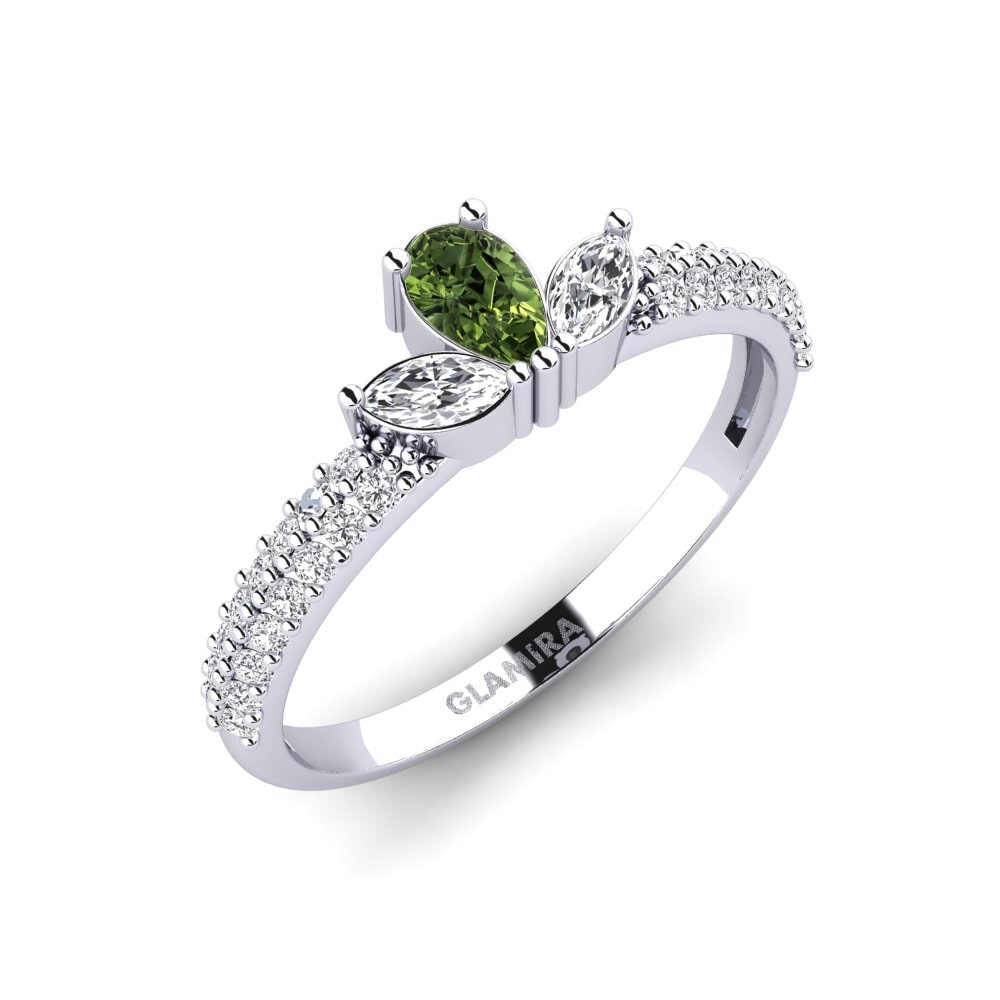 Green Sapphire Engagement Ring Kruchy