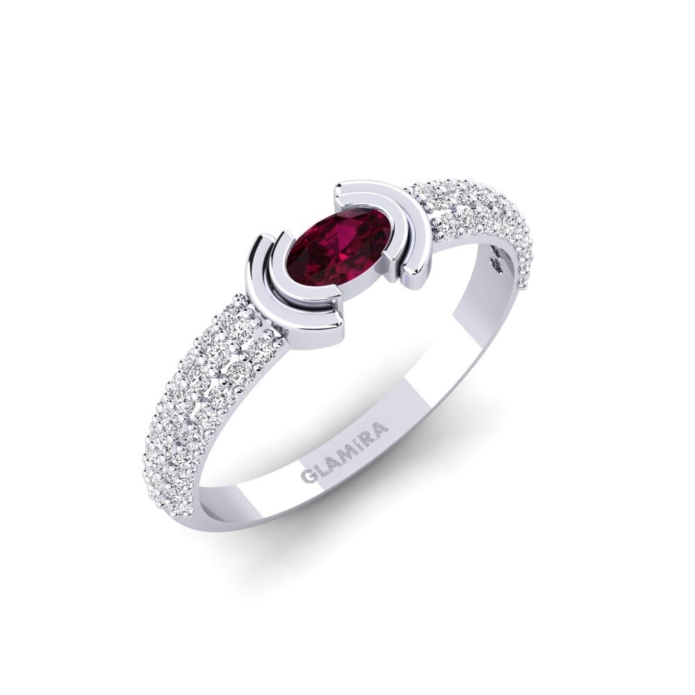 Rhodolite Garnet Engagement Ring Leri