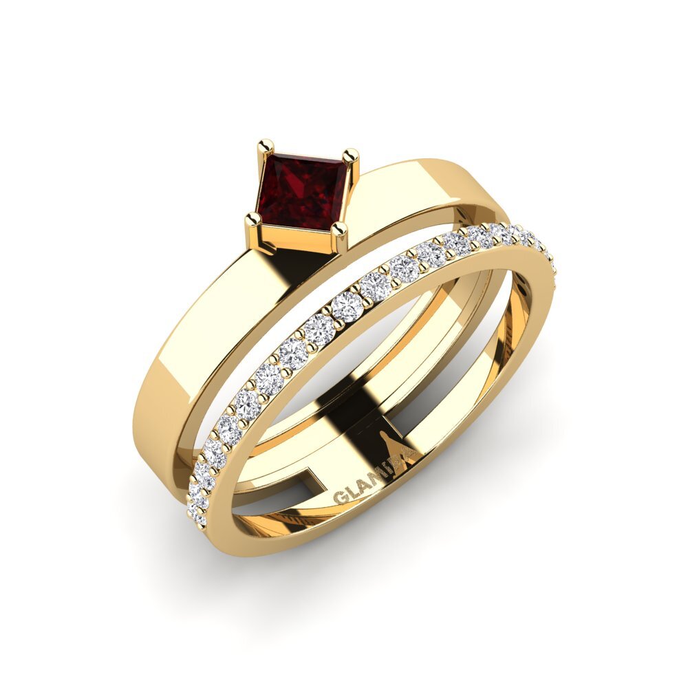 Garnet Ring Petitfleur