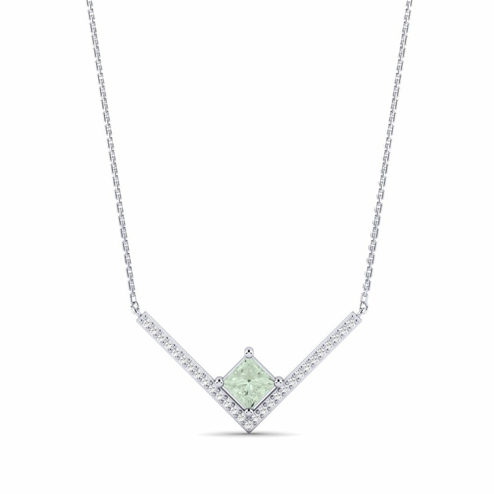 Fashion Green Amethyst Women's Necklace Purchaser