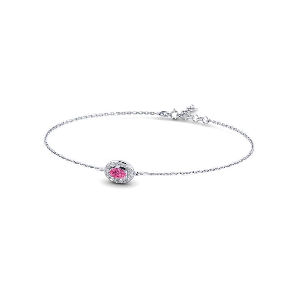Oval Pink Tourmaline Women's Bracelet Reconstruct