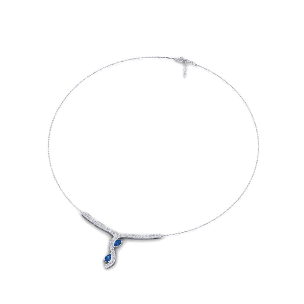 Dark Blue Zirconia Women's Necklace Refocus