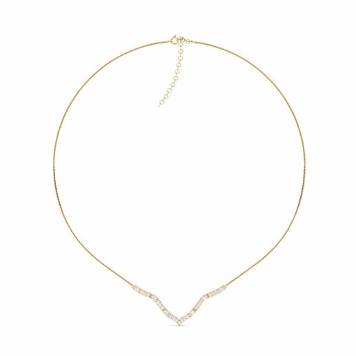 Necklace Regulate 585 Yellow Gold & White Sapphire
