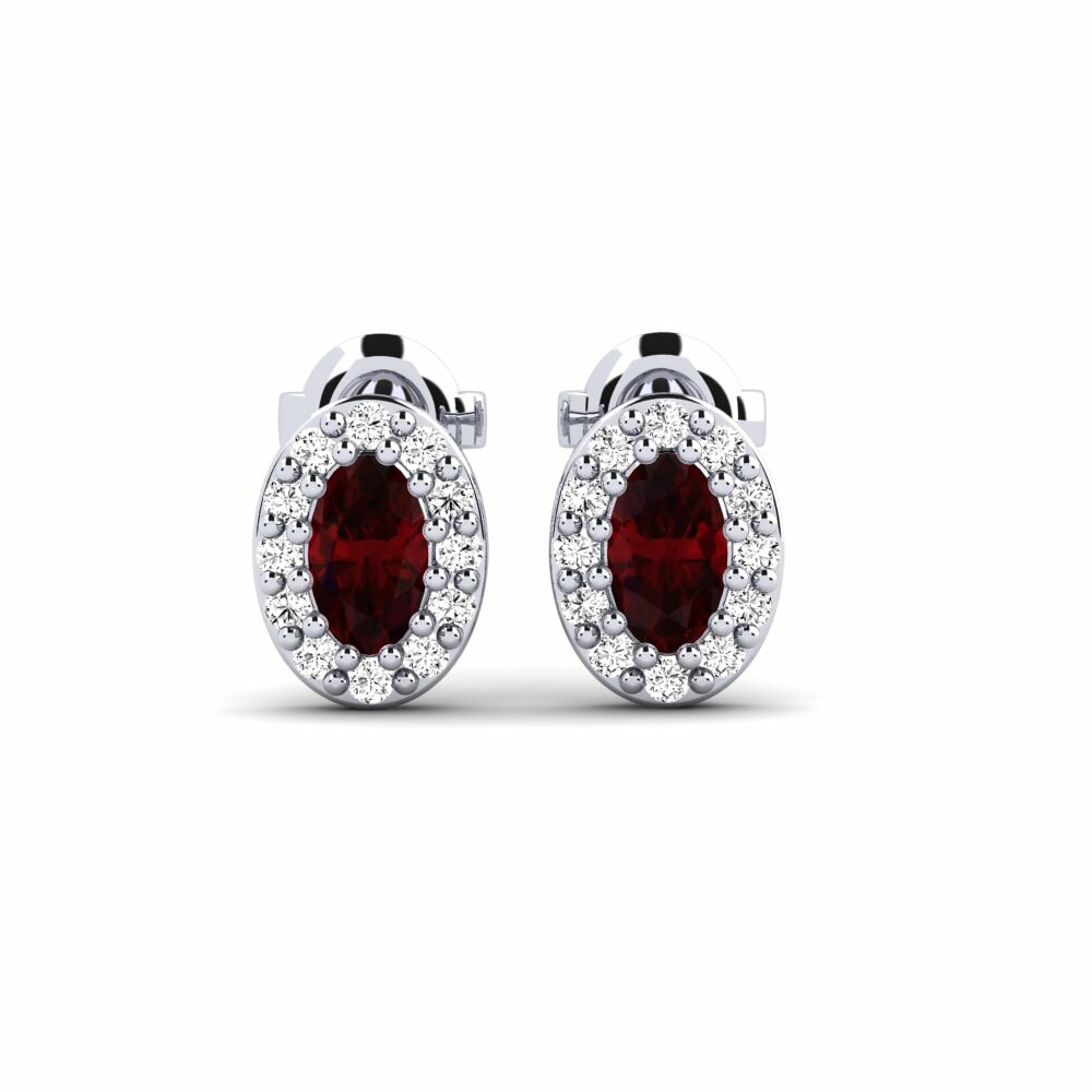 Granaat Dames Oorbellen Regulator