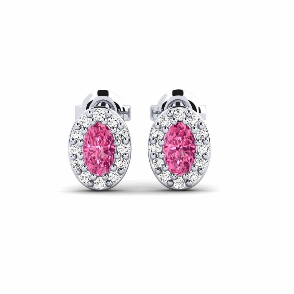 Roze Toermalijn Dames Oorbellen Regulator