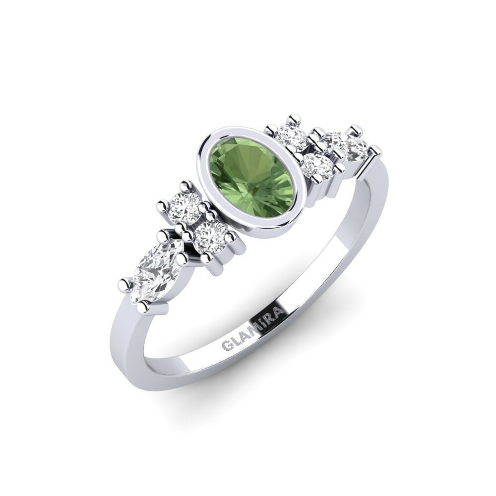 Groene Saffier Verlovingsring Revealing