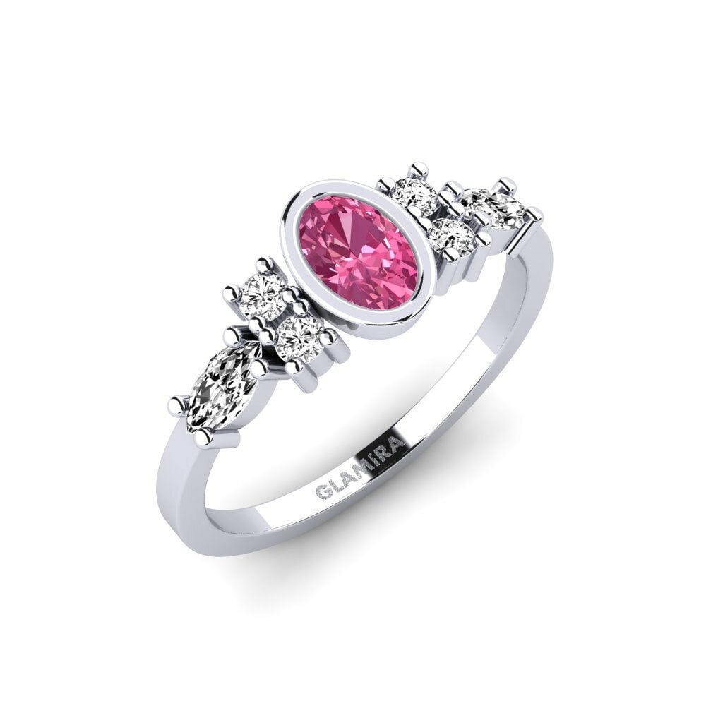 Anillo de compromiso Revealing Turmalina rosa