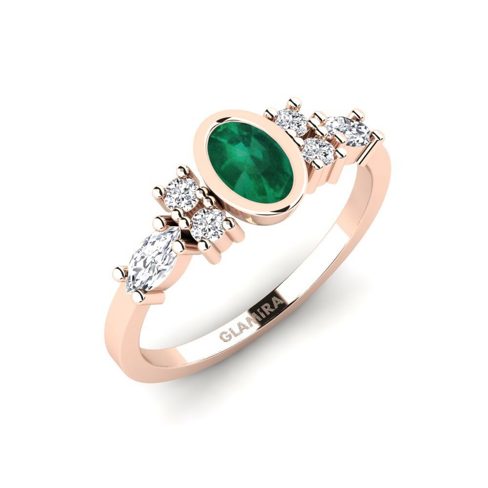 18K Rood Goud Verlovingsring Revealing