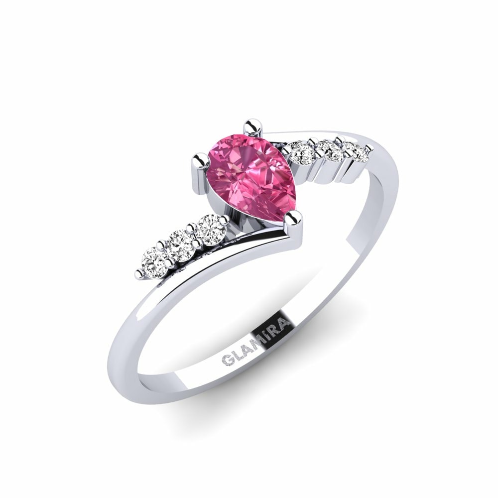 Pink Tourmaline Engagement Ring Revealingly