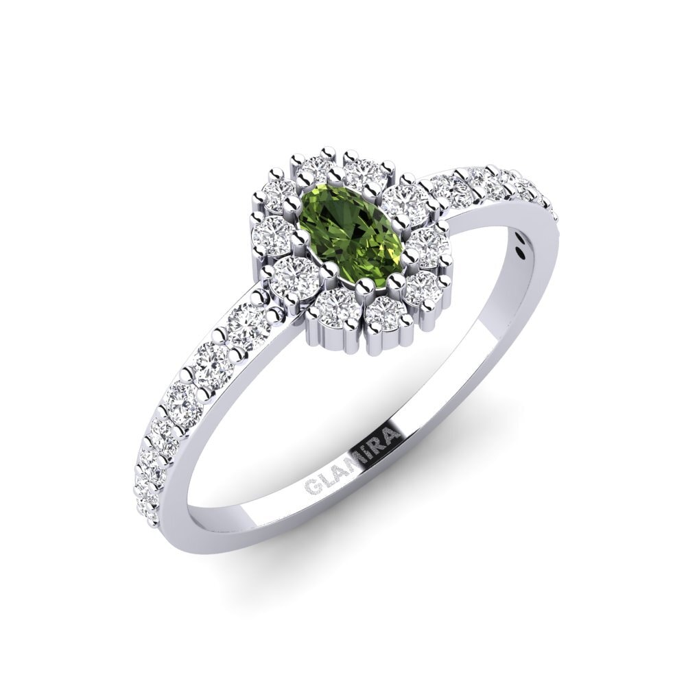 Green Sapphire Engagement Ring Rhineia