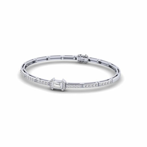 Bracelet Security 585 White Gold & White Sapphire
