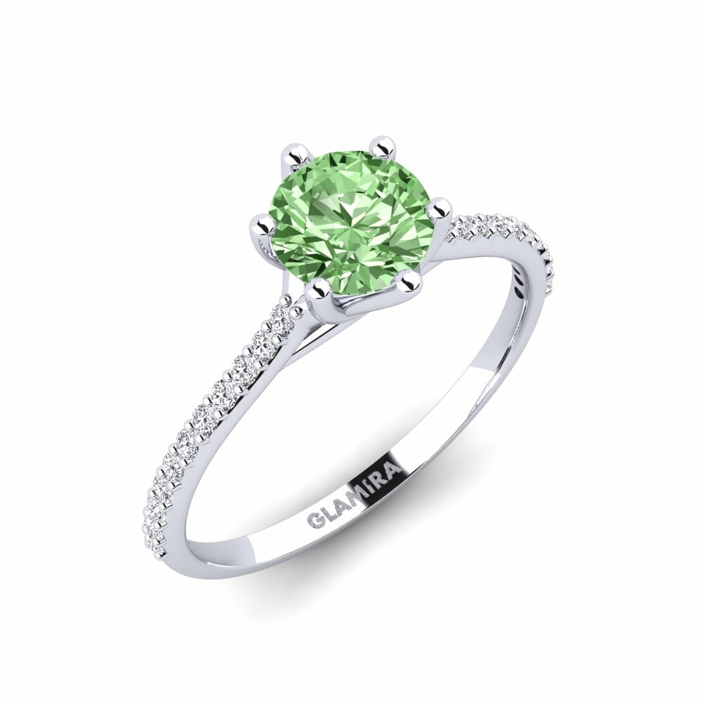 Groene Diamant Verlovingsring Villeparis