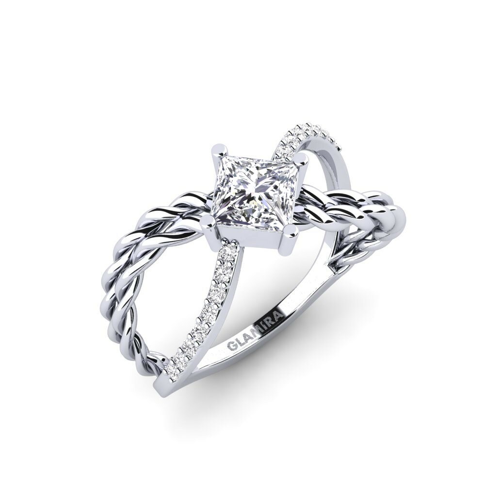 Ring Vitmein 585 White Gold & Lab Grown Diamond & White Sapphire