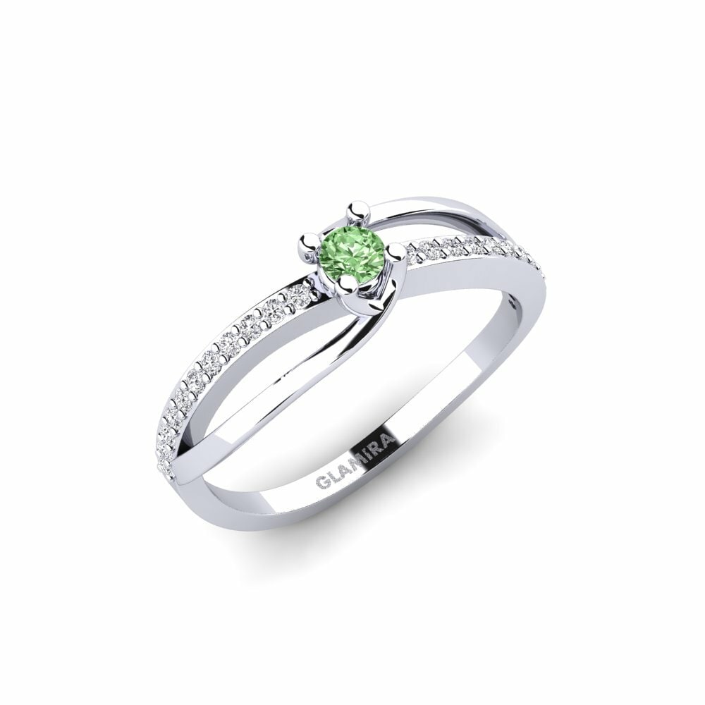 Groene Diamant Verlovingsring Zamora