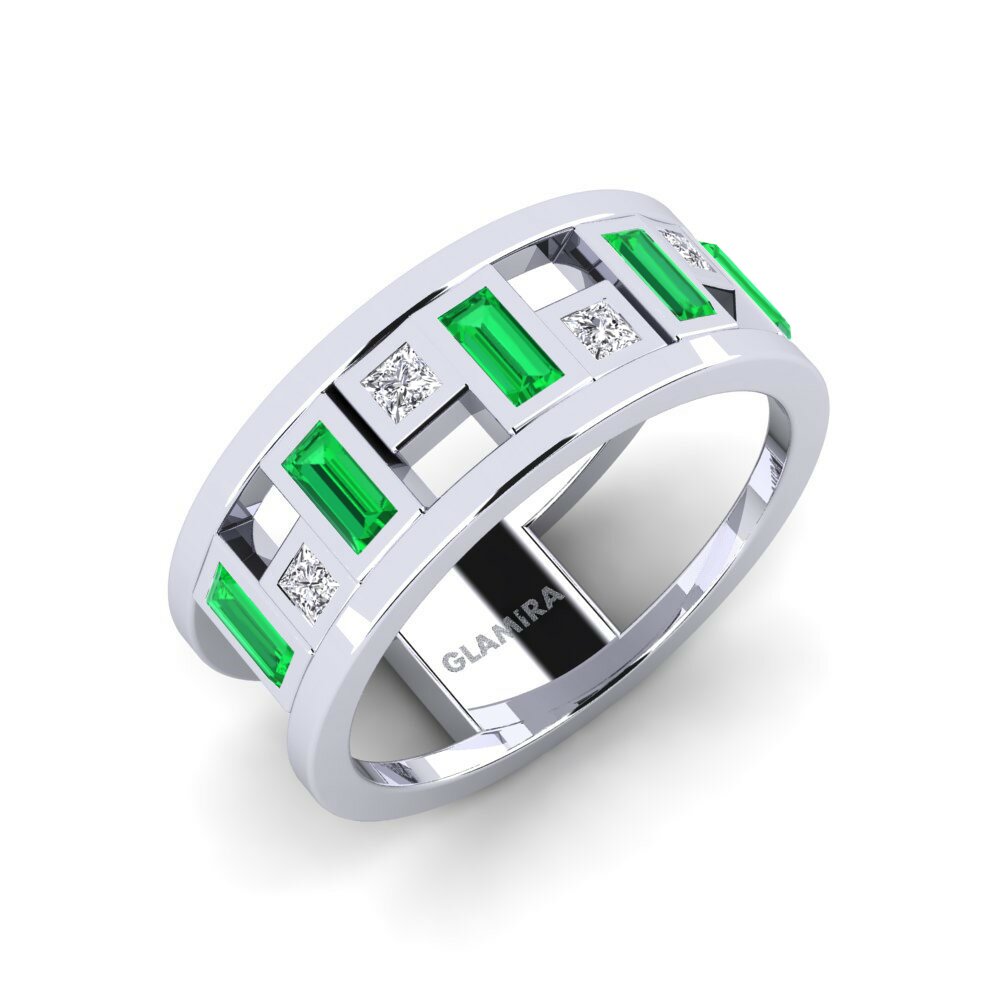Or Blanc 9k Tsavorite Bague Perigueux