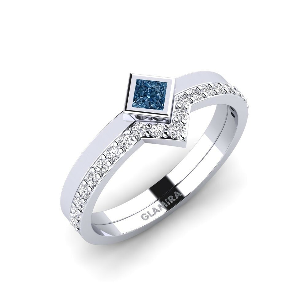 Blauwe Diamant Ringen Strasbourg - SET