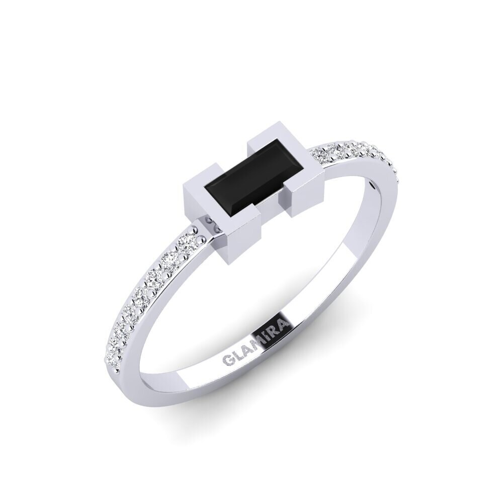 Onyx Noir Bague de fiançailles Subsidization