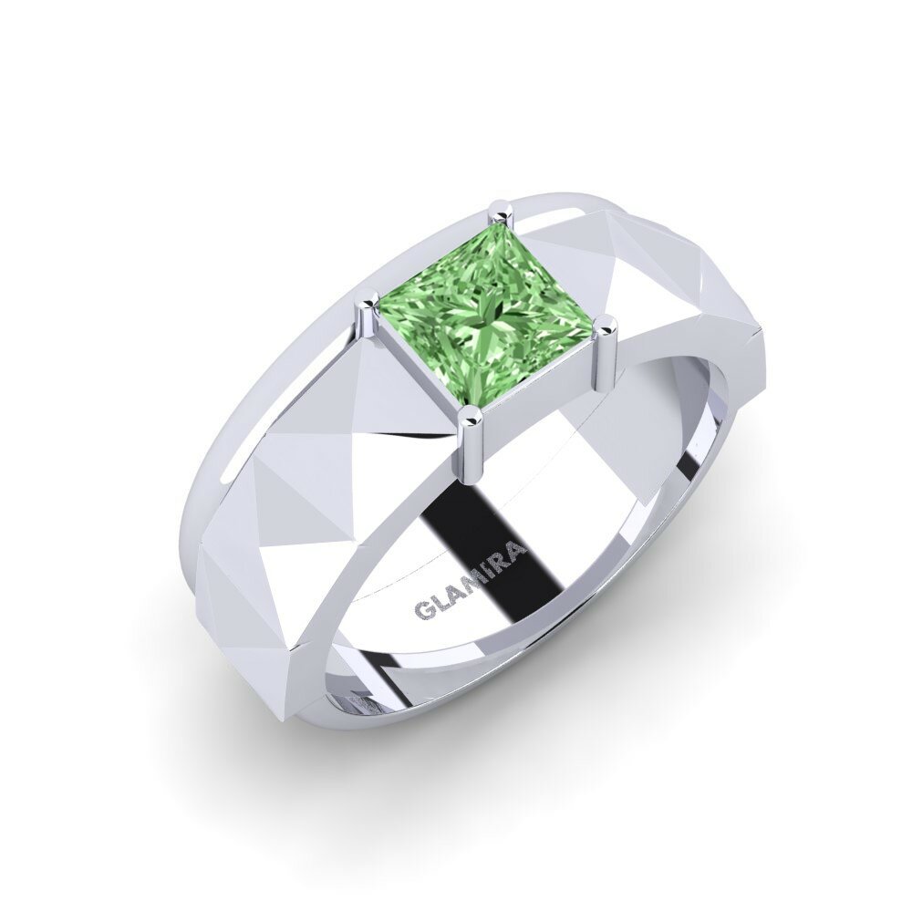 Groene Diamant Verlovingsring Sziv
