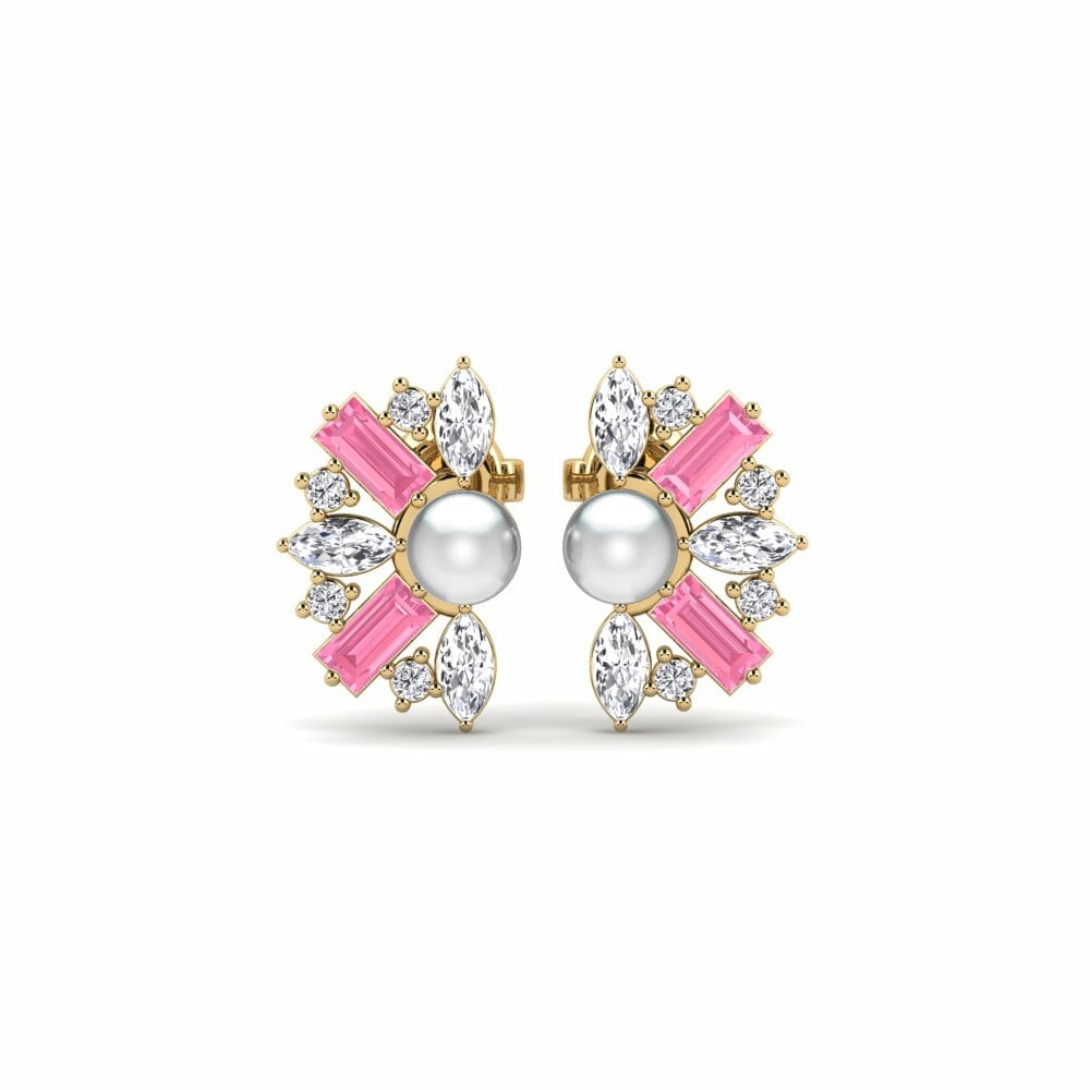 Roze Saffier Dames Oorbellen Trouville