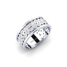 Ring Underlie 585 White Gold & White Sapphire