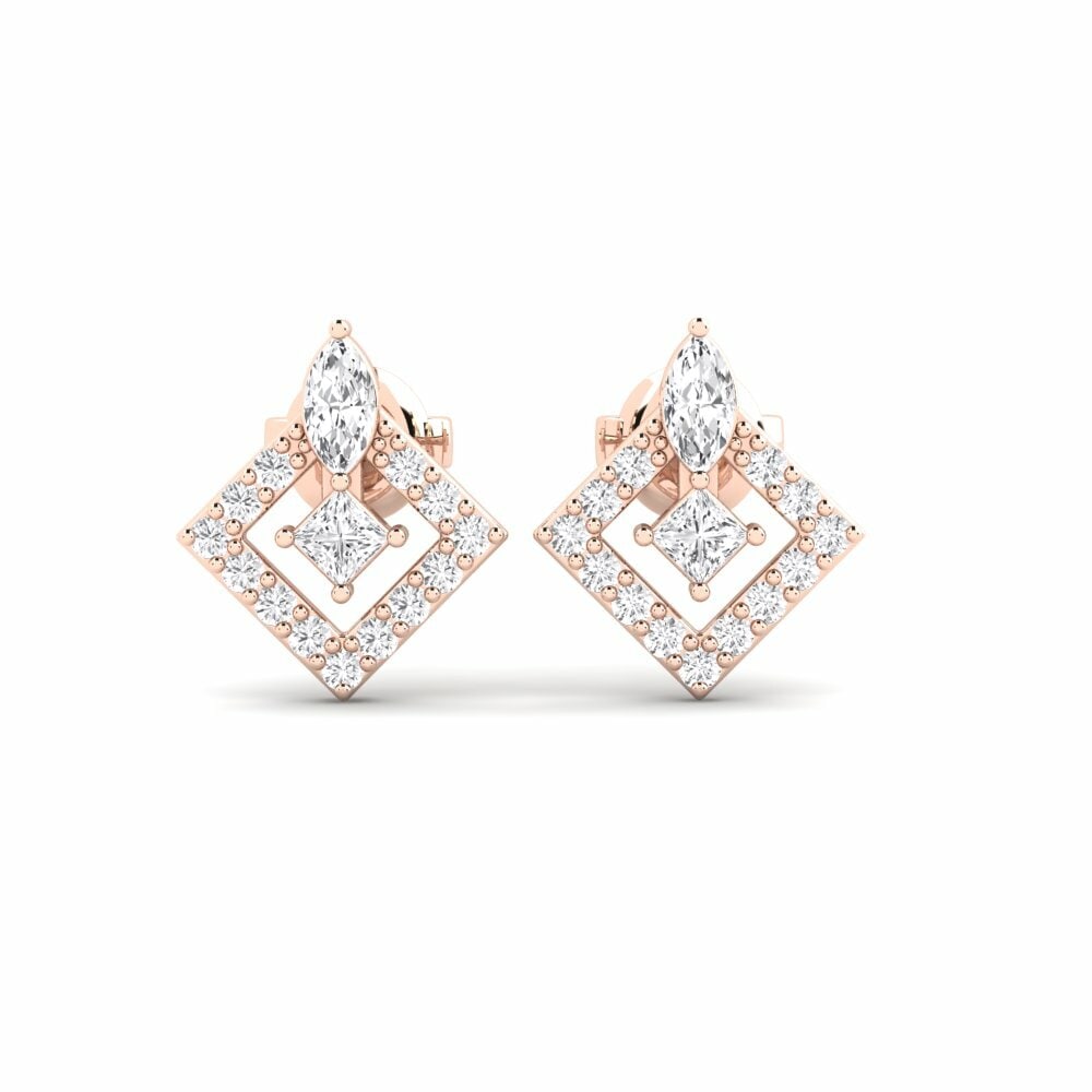 14K Rood Goud Dames Oorbellen Vannes