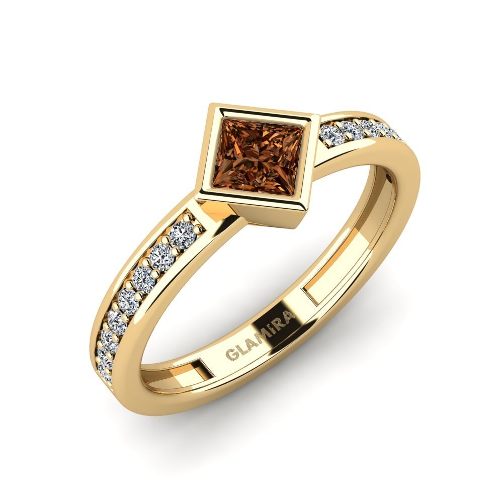 Princess Brown Diamond Engagement Ring Arkate