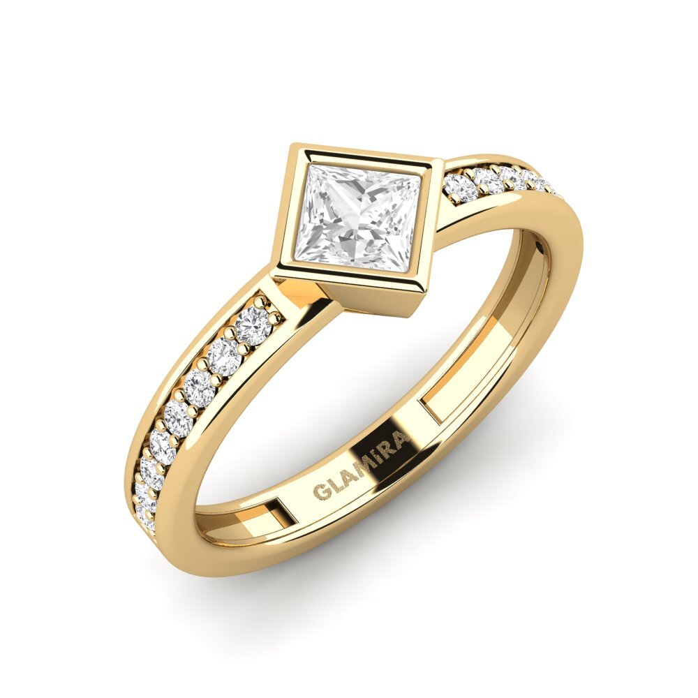 Princess White sapphire Engagement Ring Arkate