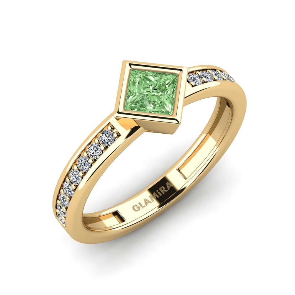 Green Diamond Engagement Ring Arkate
