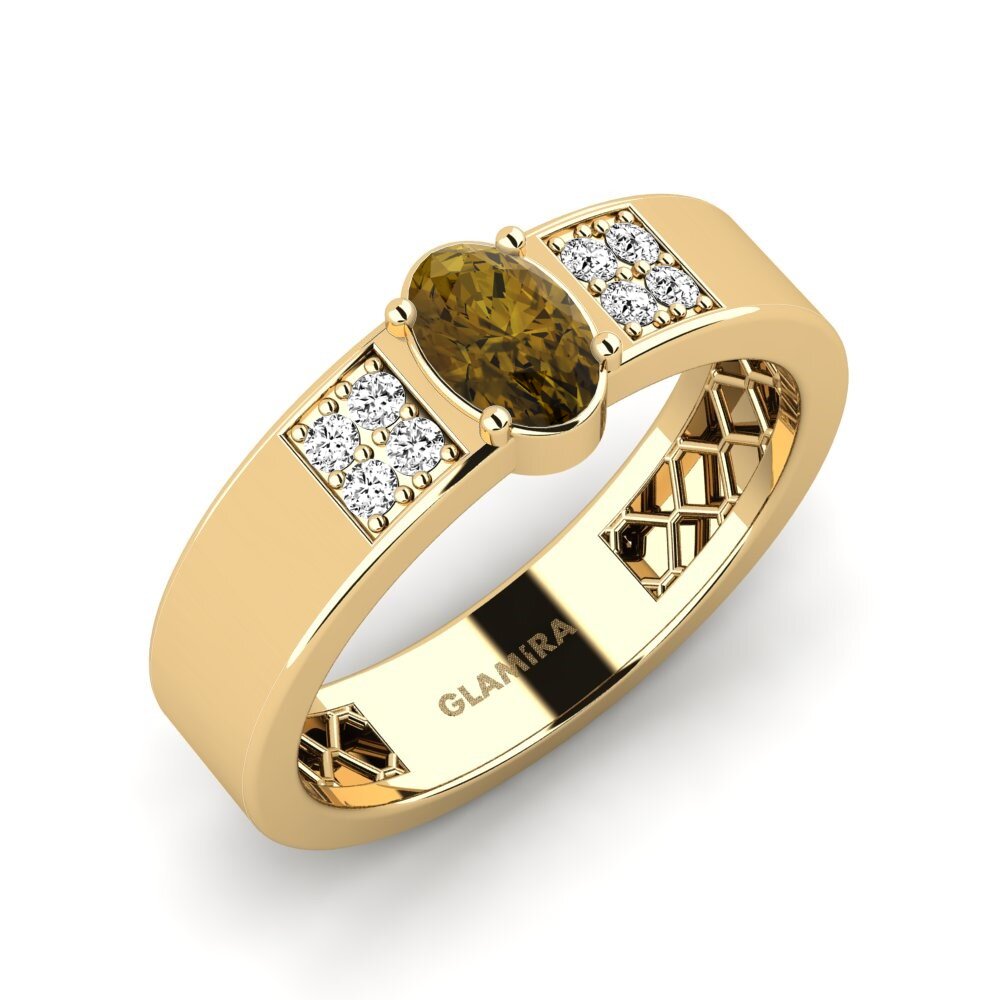 Zircon Brun Bague de fiançailles Avul
