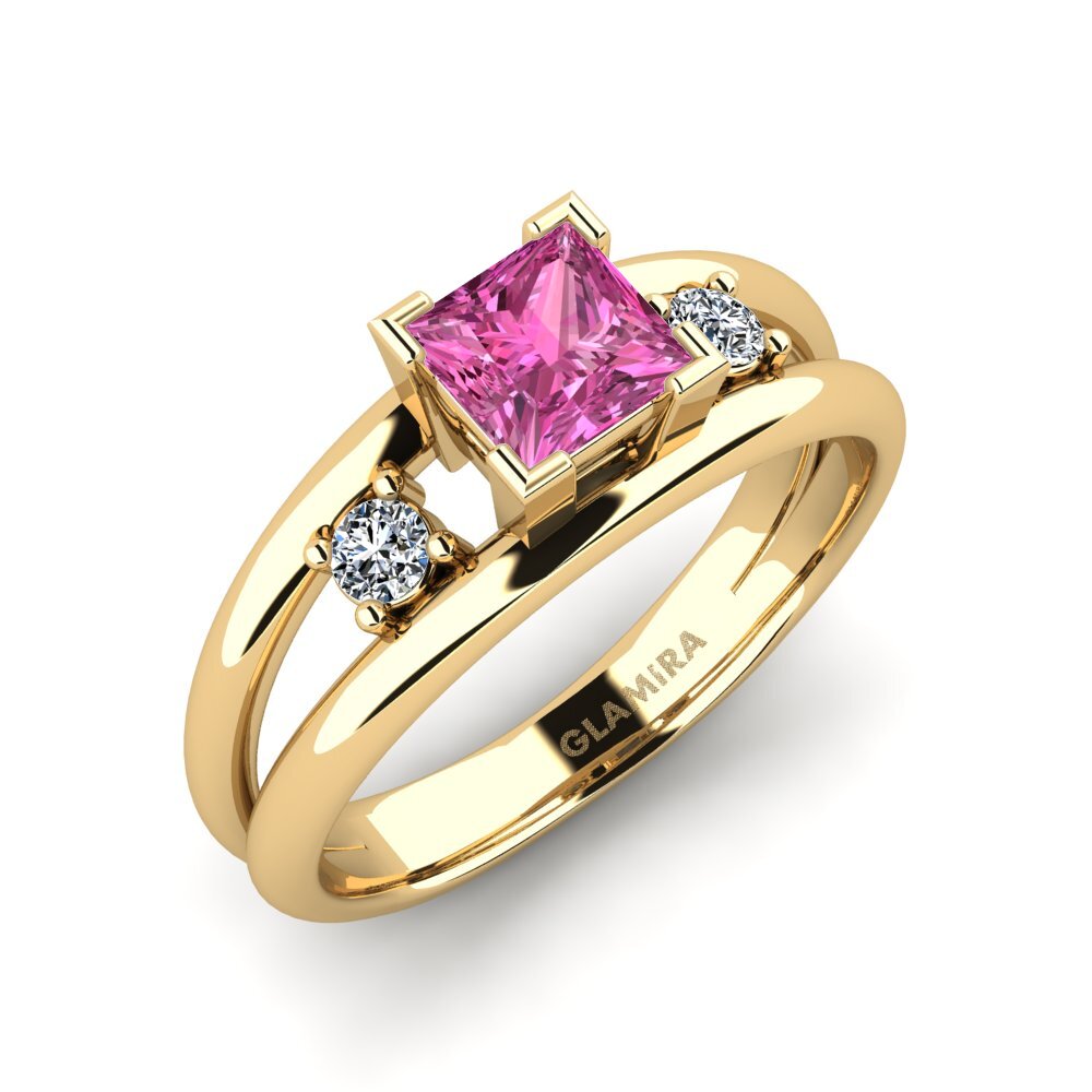 Pink Topaz Engagement Ring Bron