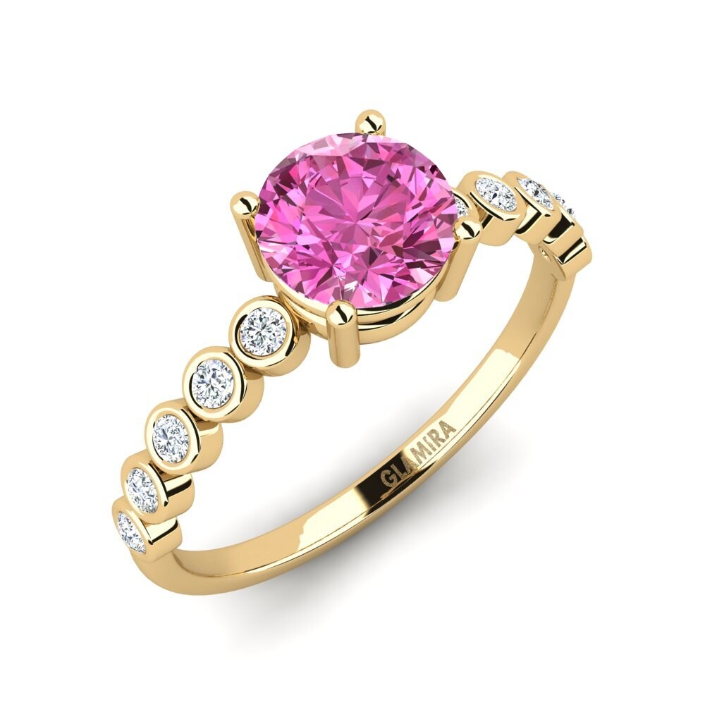Pink Topaz Engagement Ring Cnytten
