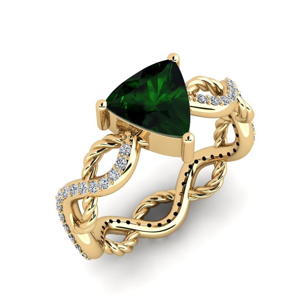 Green Tourmaline Engagement Ring Creably