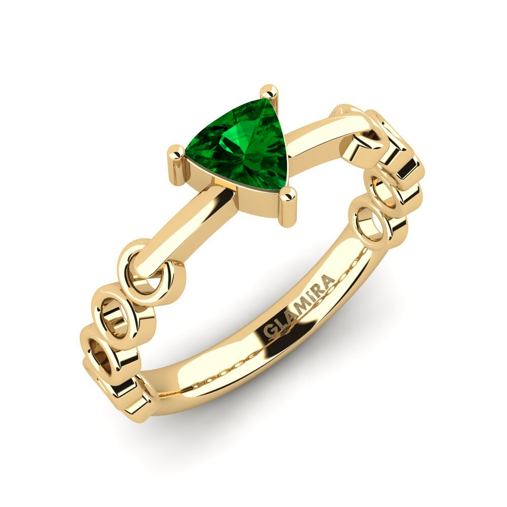 Trillón Circonita Verde Anillo de compromiso Gaque