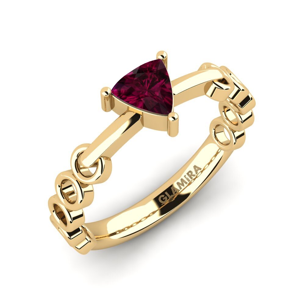 Trillón Granate Rhodolite Anillo de compromiso Gaque