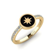 Ring Herithe 585 Yellow Gold & Swarovski Crystal