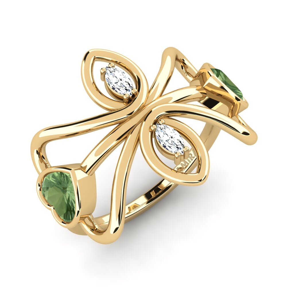Trái Tim Đá Sapphire Xanh Nhẫn Leoca