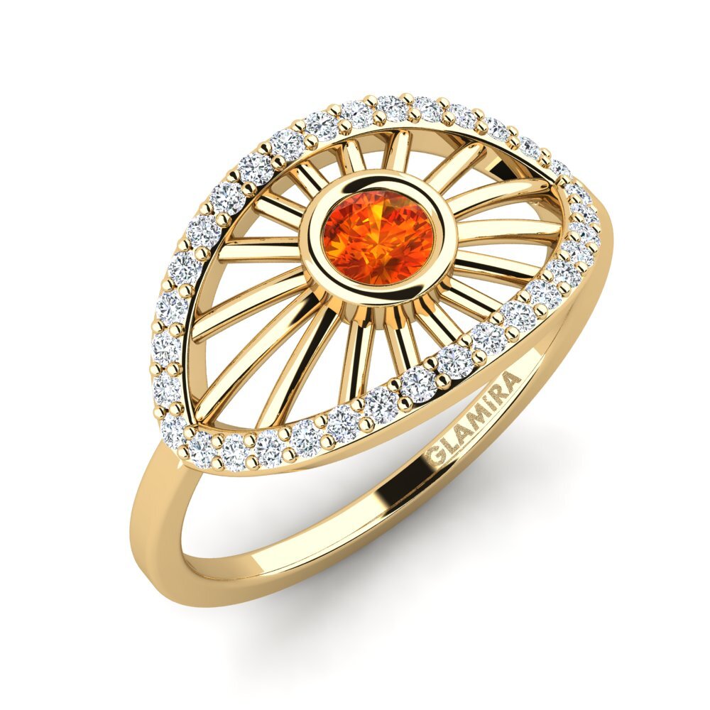 Orange Sapphire Ring Losted