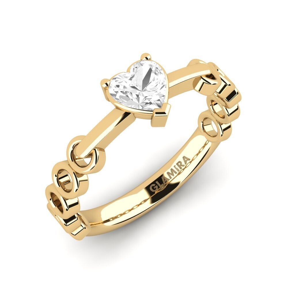 White sapphire Engagement Ring Mincom
